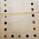 4'0" x 5'7"   Persian Gabbeh Rug Angle View