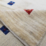 4'0" x 5'7"   Persian Gabbeh Rug Back View