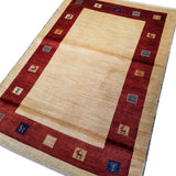 4'4" x 6'6"   Persian Gabbeh Rug Angle View
