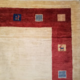 4'4" x 6'6"   Persian Gabbeh Rug Angle View
