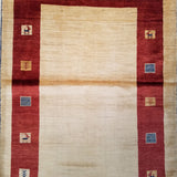 4'4" x 6'6"   Persian Gabbeh Rug Angle View