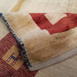 4'4" x 6'6"   Persian Gabbeh Rug Back View