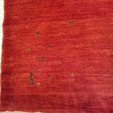 4'2" x 5'8"   Persian Gabbeh Rug Angle View