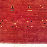 5'1" x 6'2"   Persian Gabbeh Rug Angle View