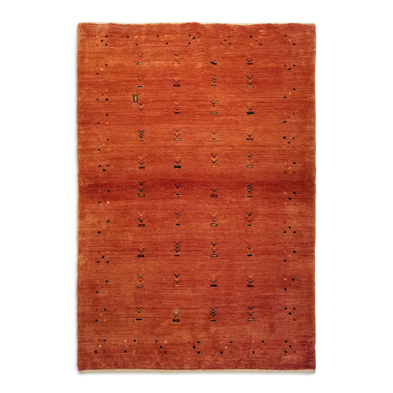 4'1" x 5'11"   Persian Gabbeh Rug Top View