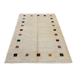 5'3" x 6'9"   Persian Gabbeh Rug Angle View