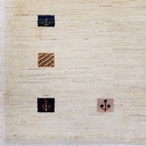 5'3" x 6'9"   Persian Gabbeh Rug Angle View