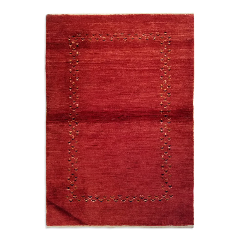 3'11" x 5'7"   Persian Gabbeh Rug Top View