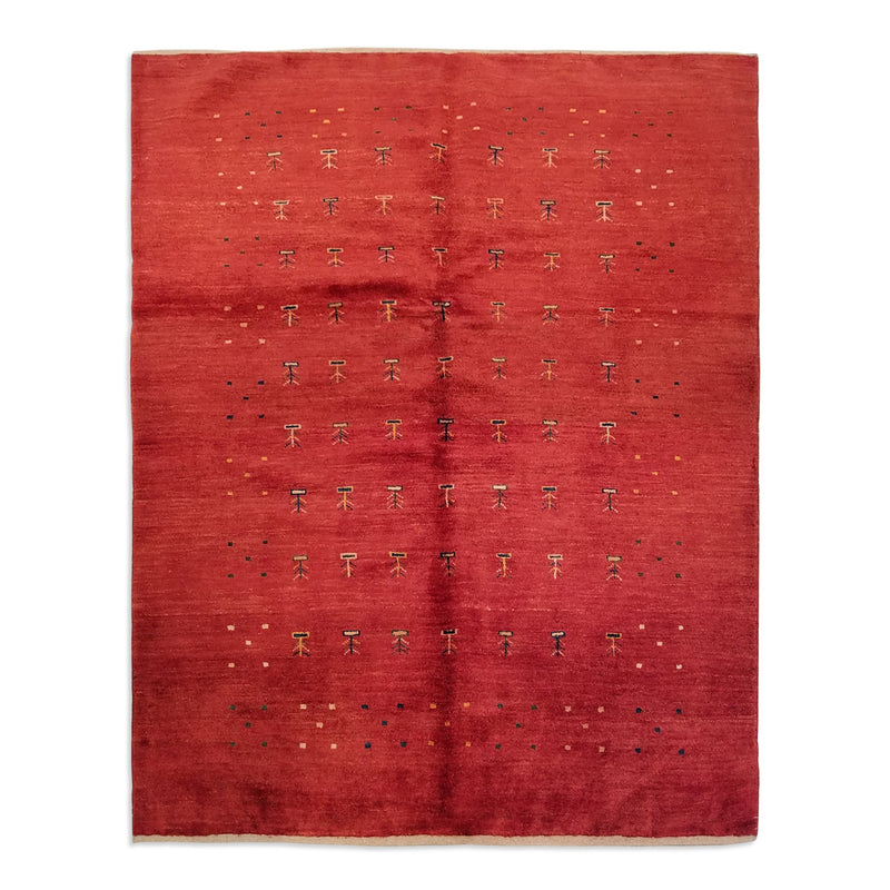 5'1" x 6'4"   Persian Gabbeh Rug Top View