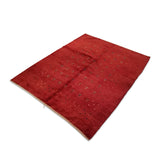 5'1" x 6'4"   Persian Gabbeh Rug Angle View
