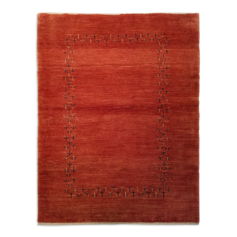 4'4" x 5'7"   Persian Gabbeh Rug Top View