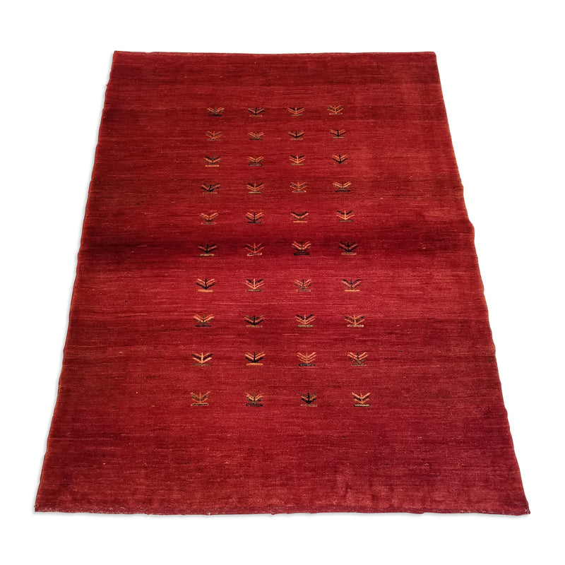 4'4" x 5'7"   Persian Gabbeh Rug Angle View