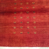 4'4" x 5'7"   Persian Gabbeh Rug Angle View