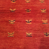 4'4" x 5'7"   Persian Gabbeh Rug Angle View