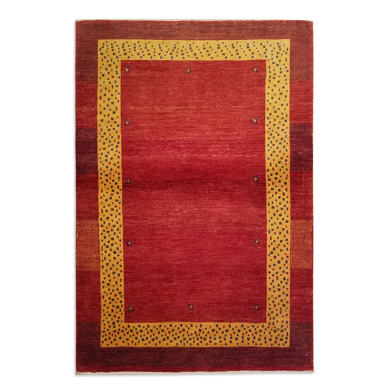 3'5" x 4'11"   Persian Gabbeh Rug Top View