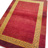 3'5" x 4'11"   Persian Gabbeh Rug Angle View