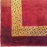 3'5" x 4'11"   Persian Gabbeh Rug Angle View