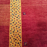 3'5" x 4'11"   Persian Gabbeh Rug Angle View