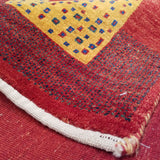 3'5" x 4'11"   Persian Gabbeh Rug Back View