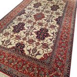 6'6" x 10'9"   Persian Isfahan Sarafian Rug Angle View