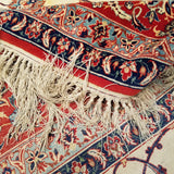 6'6" x 10'9"   Persian Isfahan Sarafian Rug Angle View