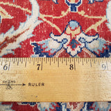 6'6" x 10'9"   Persian Isfahan Sarafian Rug Back View