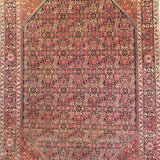 4'1" x 6'6"   Antique Persian Sarouk Ferahan Rug Angle View