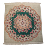 3'2" x 3'2"   Silk Persian Qom Square Rug Angle View