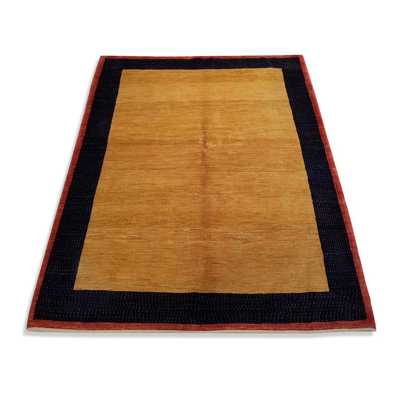 5'2" x 6'8"   Persian Gabbeh Rug Angle View
