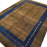 7'2" x 10'1"   Persian Gabbeh Rug Angle View