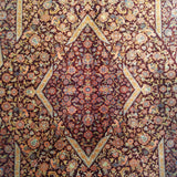 3'7" x 5'3"   Silk Persian Qom Rug Angle View