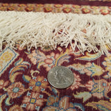 3'7" x 5'3"   Silk Persian Qom Rug Angle View