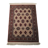 3'3" x 4'9"   Silk Persian Qom Rug Angle View