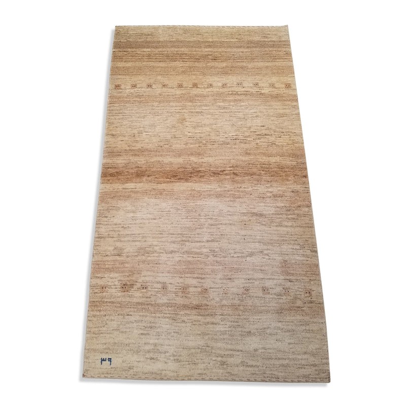 2'8" x 4'10"   Persian Gabbeh Rug Angle View