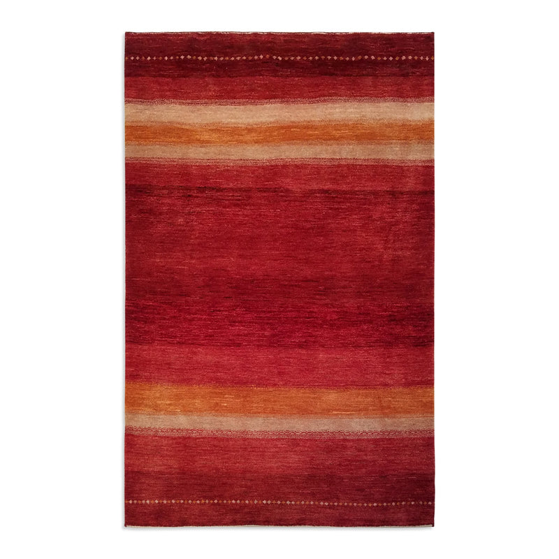 3'8" x 5'10"   Persian Gabbeh Rug Top View