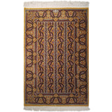 3'4" x 5'2"   Silk Persian Qom Rug Top View