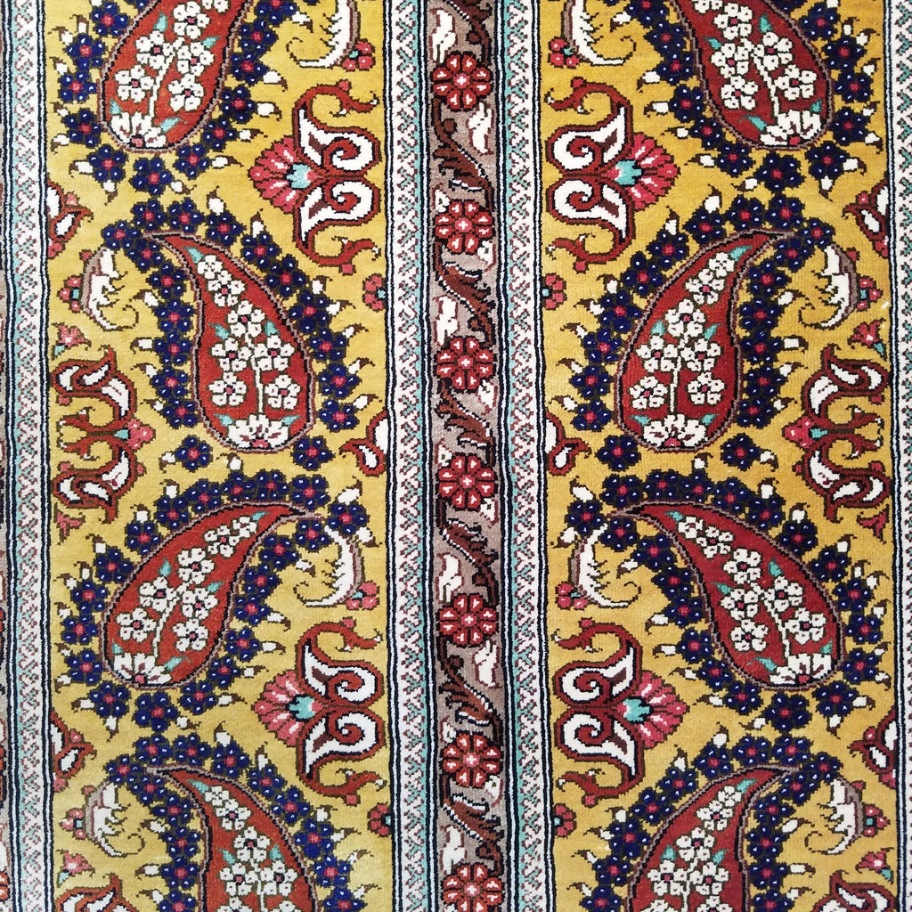 3'4" x 5'2"   Silk Persian Qom Rug Angle View