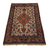 4'5" x 6'3"   Antique Persian Bakhtiar Rug Angle View