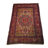 4'8" x 6'8"   Antique Persian Khorasan Floral Design Rug Angle View
