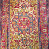 4'8" x 6'8"   Antique Persian Khorasan Floral Design Rug Angle View