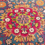 4'8" x 6'8"   Antique Persian Khorasan Floral Design Rug Back View