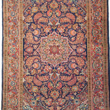 4'0" x 6'6"   Persian Keshan Rug Angle View