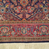 4'0" x 6'6"   Persian Keshan Rug Angle View