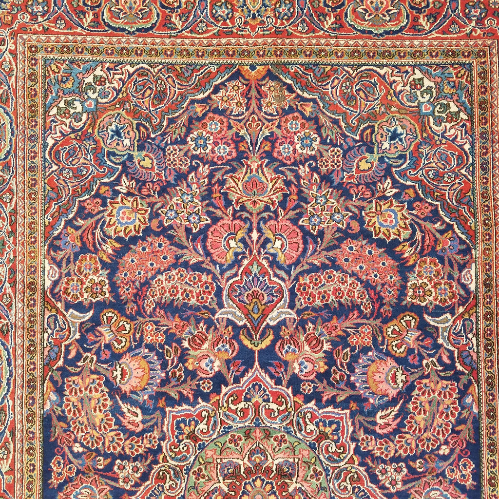 4'0" x 6'6"   Persian Keshan Rug Angle View