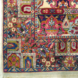 5'0" x 8'0"   Antique Persian Kerman Mihrab Prayer Design Rug Angle View