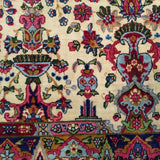 5'0" x 8'0"   Antique Persian Kerman Mihrab Prayer Design Rug Angle View