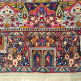 5'0" x 8'0"   Antique Persian Kerman Mihrab Prayer Design Rug Angle View