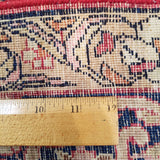 4'10" x 7'9"   Antique Persian Kerman Rug Back View