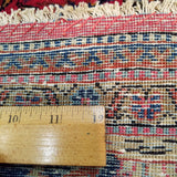 4'6" x 6'6"   Antique Persian Keshan Rug Angle View