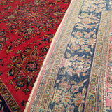 4'6" x 6'6"   Antique Persian Keshan Rug Back View